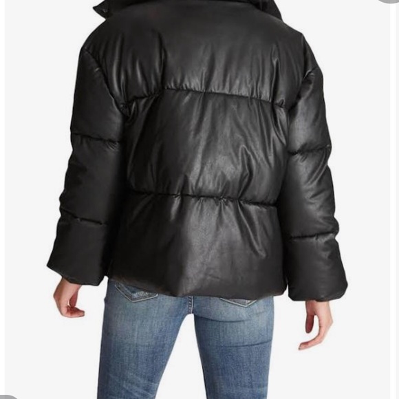 Vigoss Womens Faux Leather Winter Puffer Coat NWT - Picture 2 of 5
